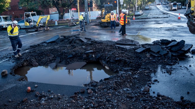 water main burst near me