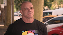 Ian Roberts speaks to media in 2022. 