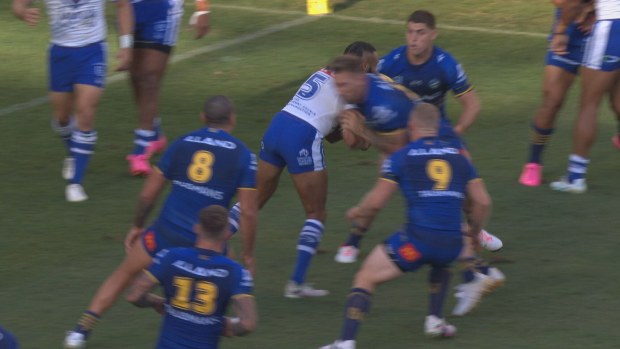 Bryce Cartwright was placed on report for a shoulder charge on Josh Addo-Carr.
