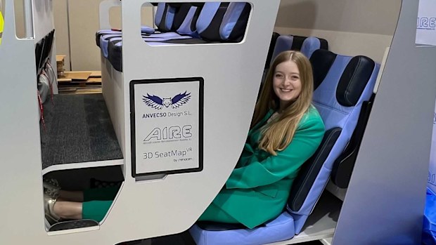 Double decker airplane seat