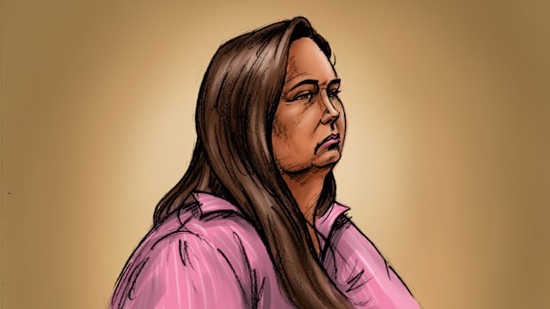 A courtroom sketch of Erin Patterson.