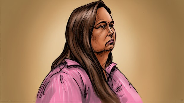 A courtroom sketch of Erin Patterson.