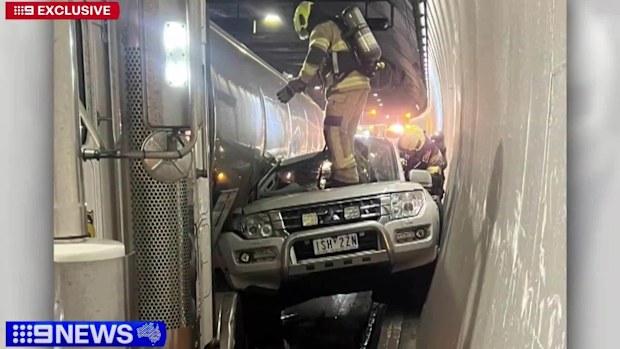 Amazingly no one was physically hurt in the Burnley Tunnel crash.