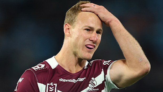 En la Costa de Oro de Australia, 13 de junio, Sibus Super Stadium, viendo a los Evans de Cereza Daley de las Águilas Sea durante el partido de 15 NRL entre Gold Coast Titans y Menley, ver águilas entre Menley See Eagles. (Foto Chris Hyde/Getty Images)