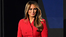 MILWAUKEE, WISCONSIN - JULY 18: Former first lady Melania Trump arrives on the fourth day of the Republican National Convention at the Fiserv Forum on July 18, 2024 in Milwaukee, Wisconsin. Delegates, politicians, and the Republican faithful are in Milwaukee for the annual convention, concluding with former President Donald Trump accepting his party's presidential nomination. The RNC takes place from July 15-18. (Photo by Leon Neal/Getty Images)