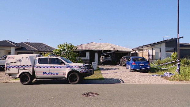 A man is on the run after hitting a pedestrian and crashing his car into the front of a home south of Brisbane, sparking a fire which destroyed the home.Neighbours have been left shaken after rushing to help after the ordeal at Park Ridge in Logan last night.