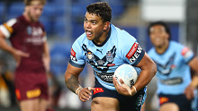 Latrell Mitchell during the 2021 State of Origin series.
