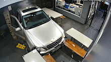 The 28-year-old rammed his car through a McDoland's.