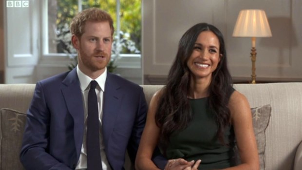 BBC video screen grab from the BBC pooled interview by Prince Harry and Meghan Markle after the announcement of their engagement.. Issue date: Monday November 27, 2017.