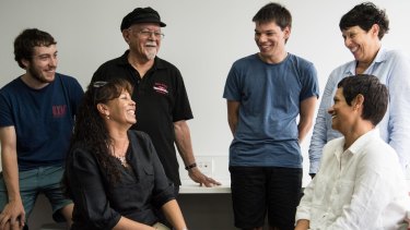 From left, Angus Cameron, Sophia Brown, Garruu Victor Chapmna, Brandon Nicholls, Priscilla Strasek and Tracy Cameron, who are doing an intensive summer course to learn the near-extinct Gamilaraay language.