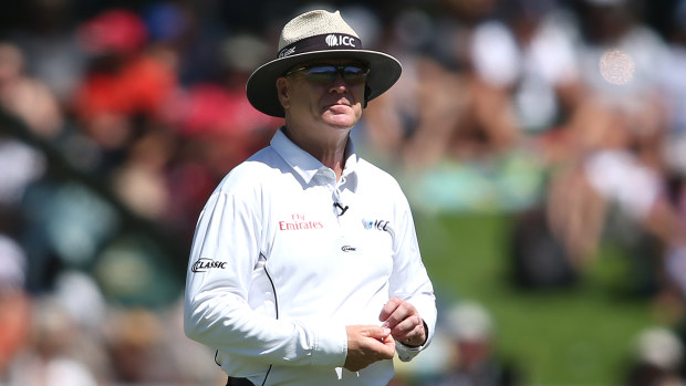 Umpire Bruce Oxenford.