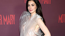 Anne Hathaway looked dreamy in her sheer mesh gown.