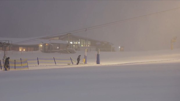 Snow resorts in NSW have been hit with a massive snow dump as ski enthusiasts gear up to hit the slopes during the school holidays. PERISHER 