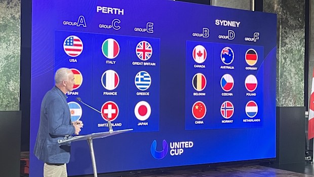El sorteo de la United Cup de 2026 cuenta con 18 equipos repartidos entre Perth y Sydney. 