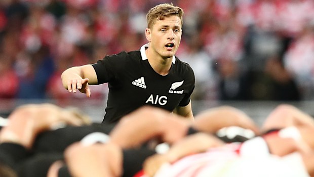 Brett Cameron of the All Blacks at Tokyo Stadium.