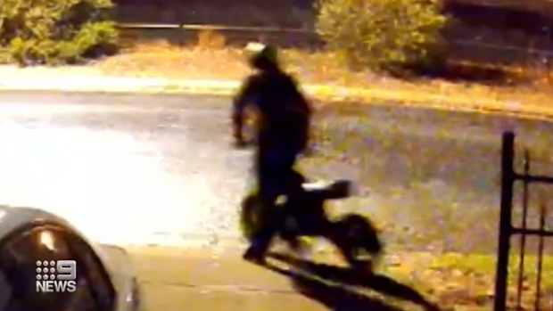 Police are hunting whoever hurled a firebomb at a home in Adelaide.A motorbike was seen speeding away from the house in the city's north after the early morning attack.