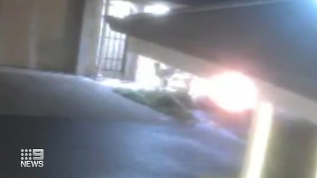 Police are hunting whoever hurled a firebomb at a home in Adelaide.A motorbike was seen speeding away from the house in the city's north after the early morning attack.