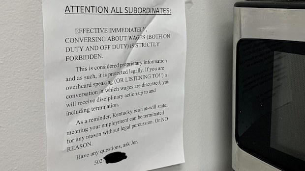 Boss sends out imperious note to workers, goes viral on Reddit.