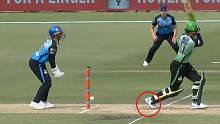 Rhys McKenna was wrongly given out after a delivery ricocheted off the wicketkeeper's pads and into the stumps, with no third umpire to review.