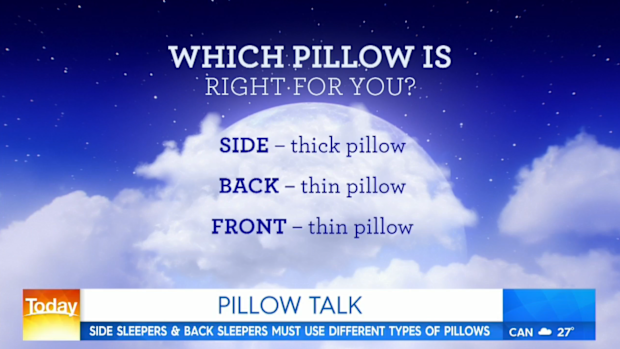 Which pillow is right for you? Side, back, front