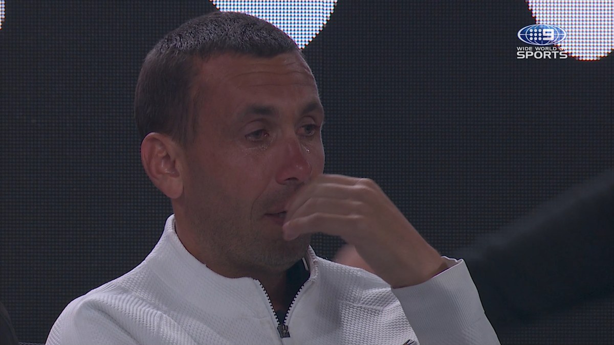 Tears from Djokovic’s team after insane semi-final