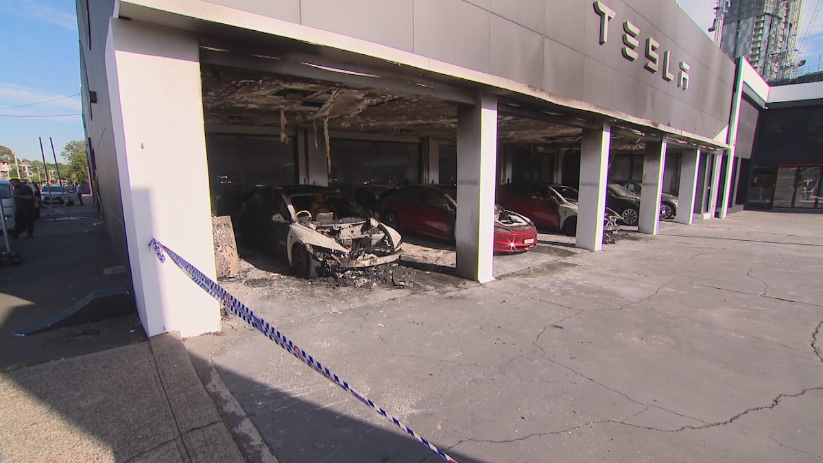 Parramatta news: Alleged arson attack at Western Sydney Tesla ...