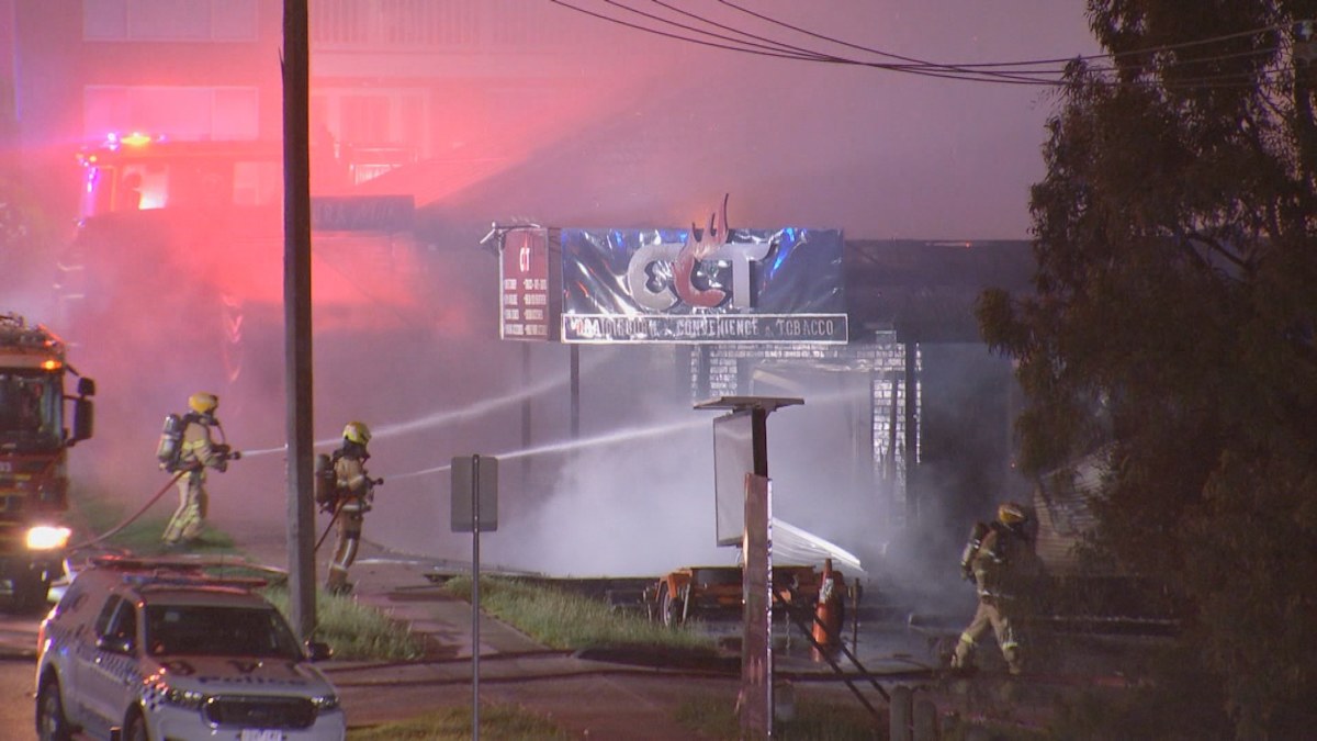 Melbourne news: Firefighters dodge fireworks as another Melbourne tobacco  store set alight