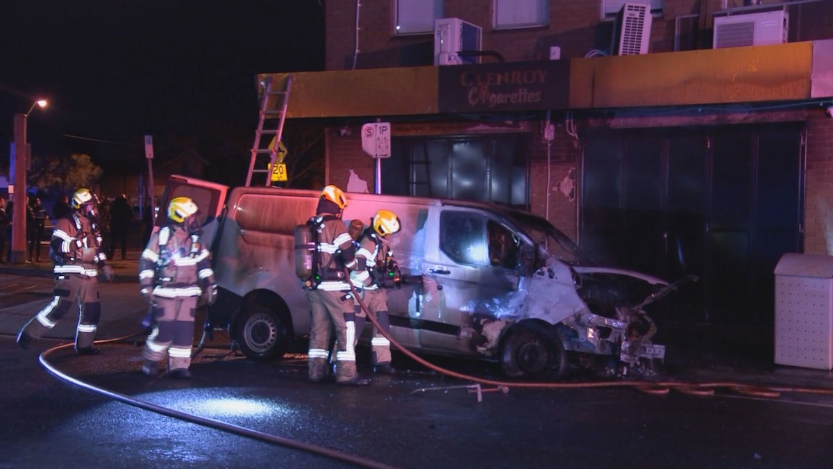 Glenroy: Truck set ablaze outside Melbourne tobacco store