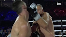 Anthony Rocca lands a big left hand on Corey McKernan.