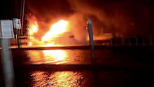 A 10-metre boat has been completely destroyed after a blaze in Adelaide's north.