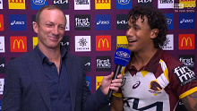 Tristan Sailor is interviewed by Darren Lockyer in round four.