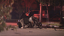 A man aged in his 20s has died after a car crashed into a tree in Brisbane's Northgate.