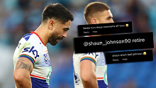 Shaun Johnson took aim at social media comments left on his Instagram page.