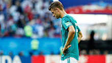 A dejected Thomas Muller after Germany were knocked out of the 2018 World Cup.