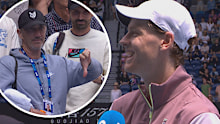 Jannik Sineer (right) and coach Darren Cahill.