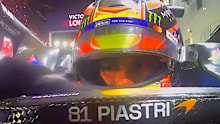 Oscar Piastri appears to disconnected his radio from the cockpit after the Singapore Grand Prix.