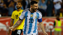 Lionel Messi in action for Argentina.