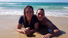 Anna Kolotukhina with her son Ivan Korolev, who died while swimming with mates.