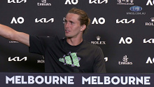 Alexander Zverev couldn't believe the first question he was asked at his press conference after he won a five-set marathon.