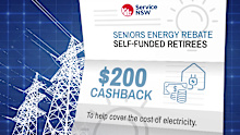 The Seniors Energy Rebate can be found in the Service NSW app or website.