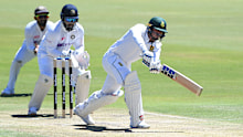 Quinton de Kock during the first Test against India. 