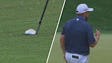 Shane Lowry was left fuming after he was blocked from removing his ball from a rival's pitch mark.