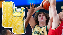 A replica of the Boomers' Olympic uniform.
