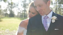 Erin and Nic Gilbert on their wedding day.