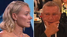 Erin Phillips and father Greg at last night's induction.