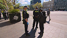 Police are not hesitating to stop people in Melbourne CBD as protests are planned.