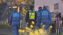 Detectives at the scene in Epping.