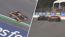 Max Verstappen was given two 10-second penalties for these moves on Lando Norris early in the Mexican Grand Prix.