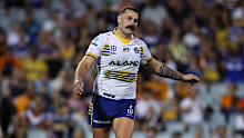 Reagan Campbell-Gillard in action for the Eels in round 27.
