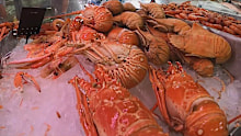 Seafood was a top priority for shoppers today.